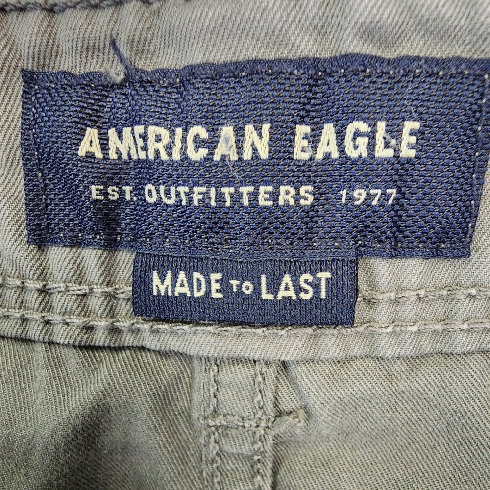 American Eagle 40x32 Gray Relaxed Straight Chino Pants Casual Workwear Gorpcore - Picture 4 of 11